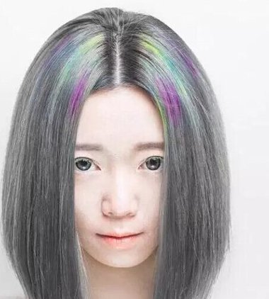 青木亚麻灰加挑染紫色 青木亚麻紫色头发图片