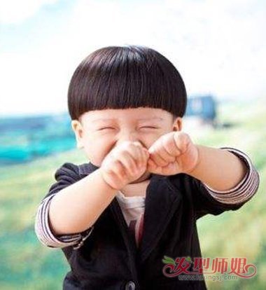 儿童西瓜头发型图片 潮流半西瓜头