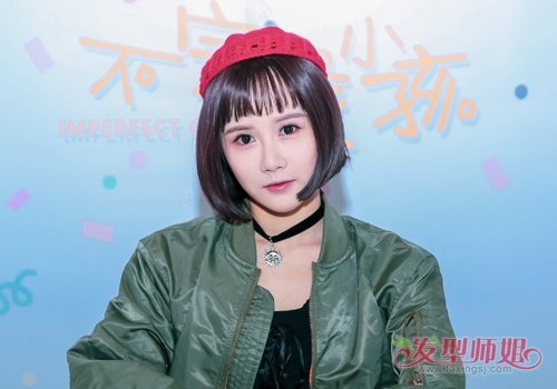 24圆脸女生短直发发型清新时尚 年轻圆脸女生梳最适合不过